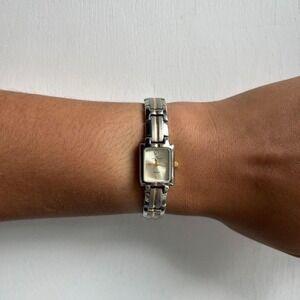 TWO TONE AK ANNE KLEIN DIAMOND WATCH
